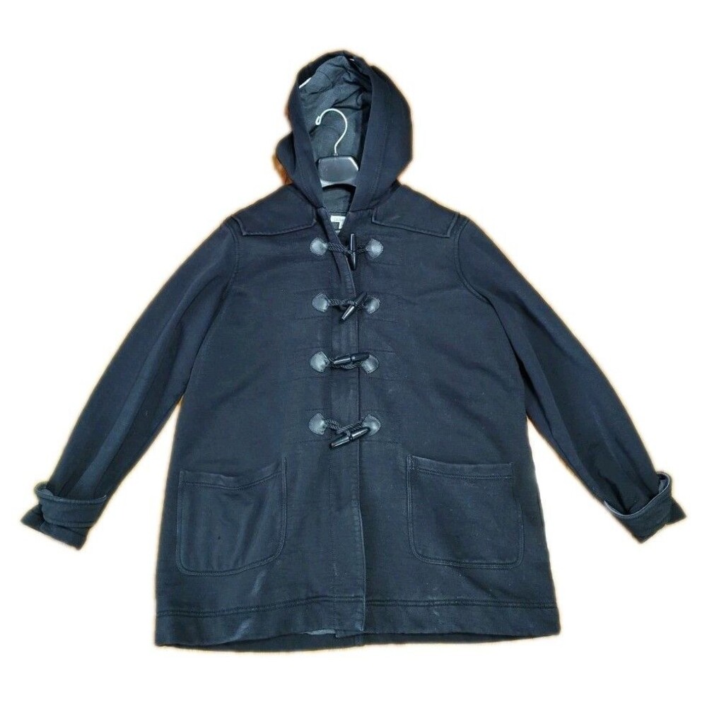 Women's Black Long Sleeve Peacoat JACKET/Coat Coldwater Creek Size Large Lined